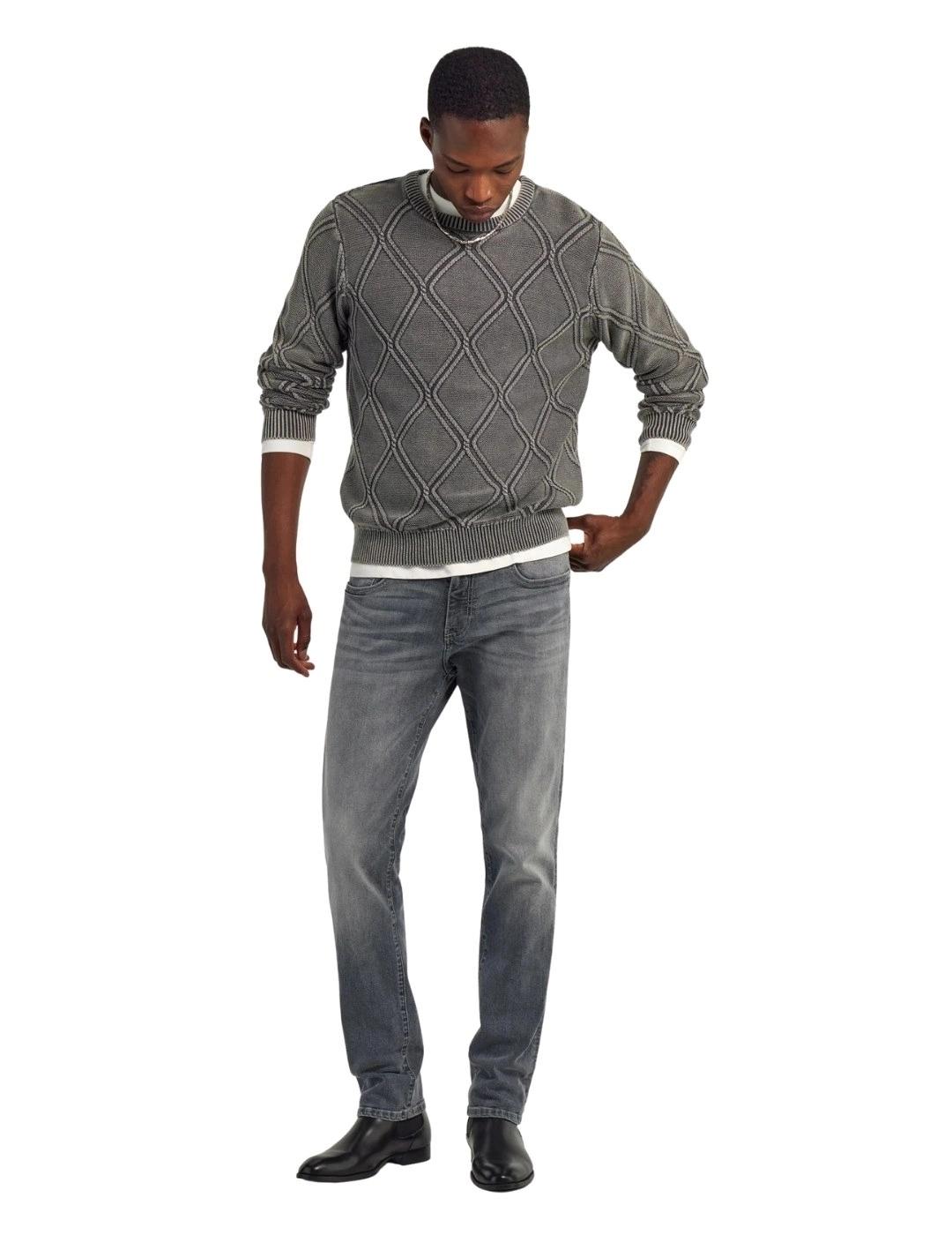 Gas Jersey Joaquin cuello redondo Asphalt gris