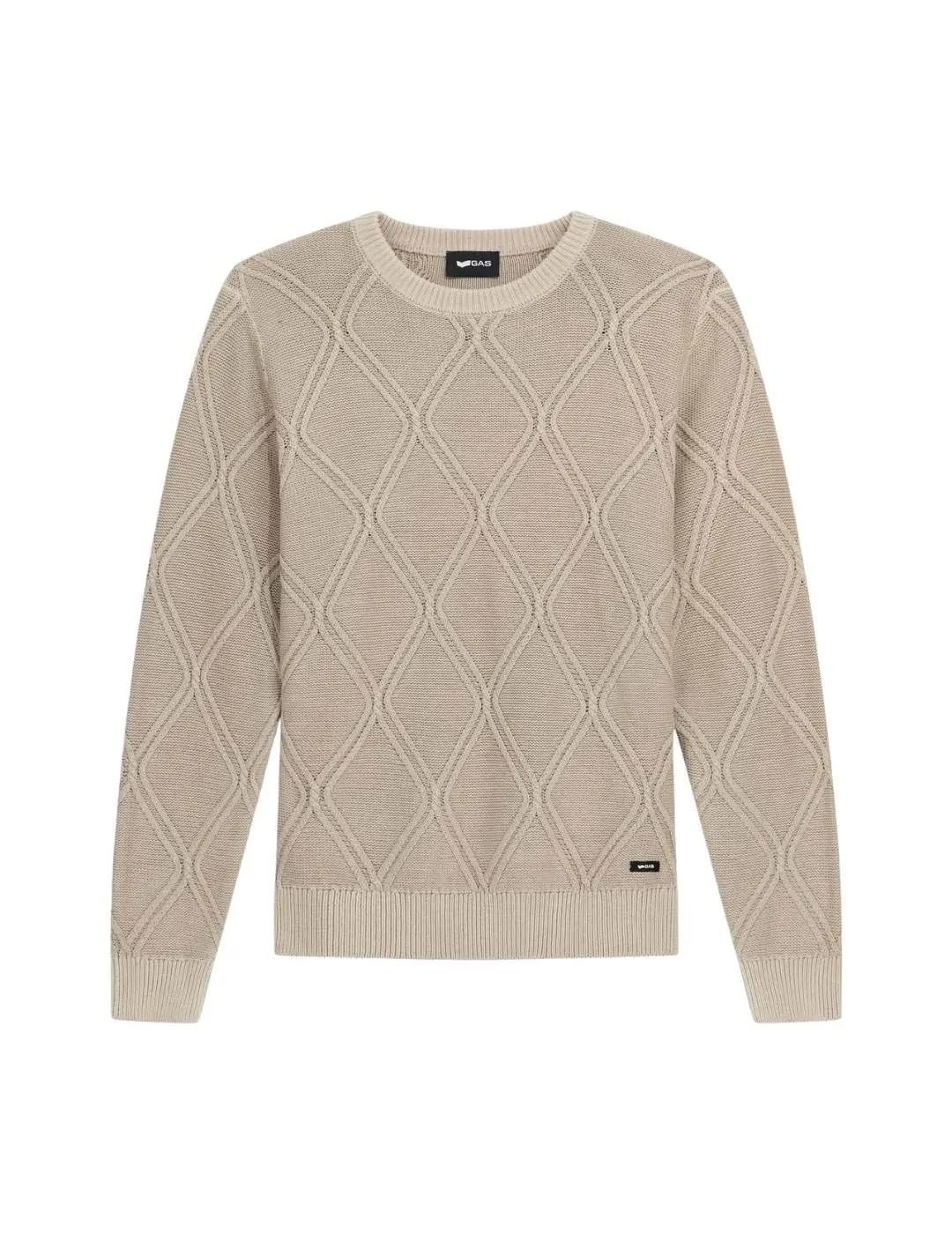 Gas Jersey Joaquin cuello redondo Beige