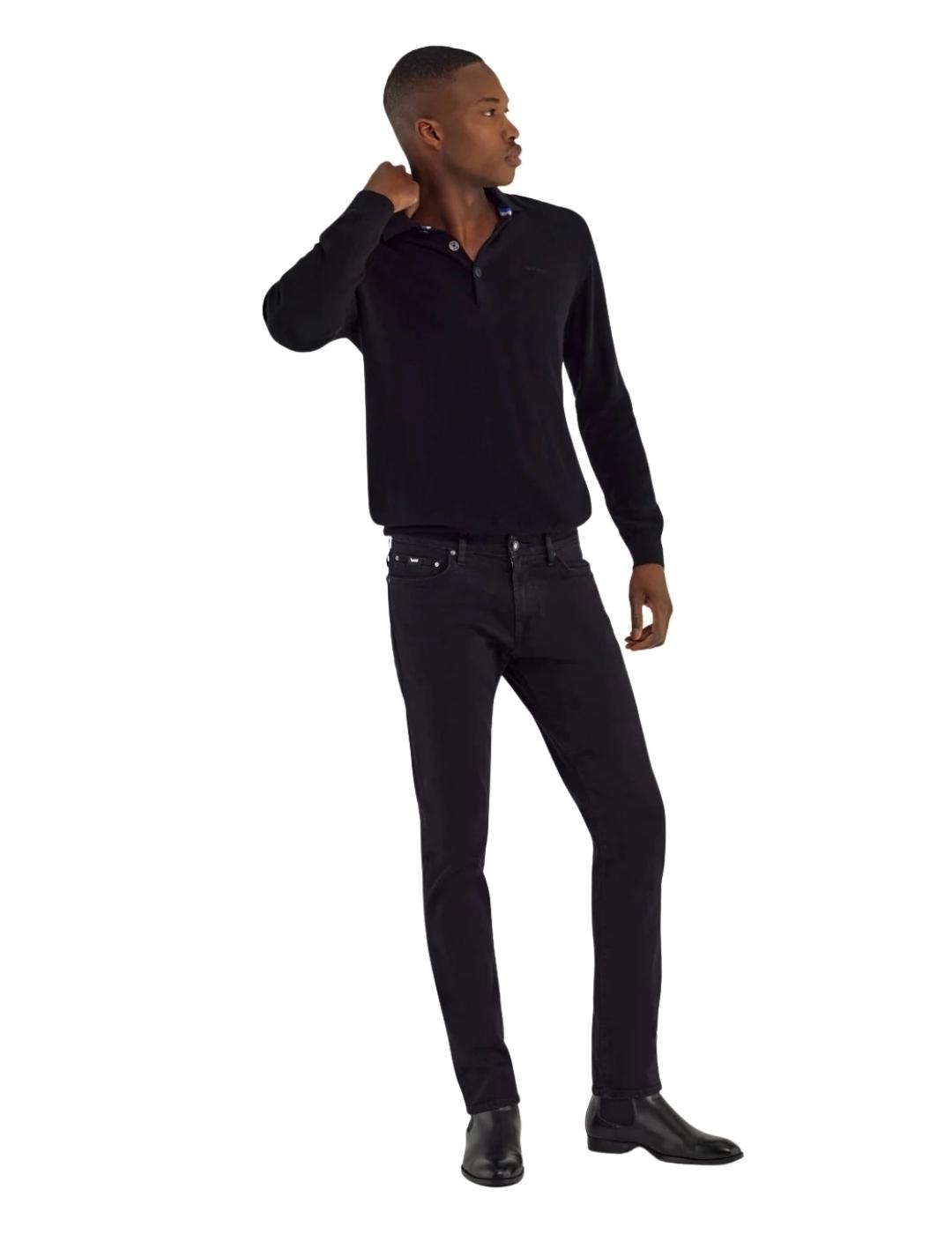 Gas Polo de manga larga Negro