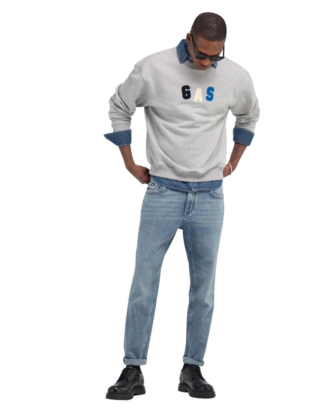 Gas Pantalones hombre Stone Wash Med Tapered fit