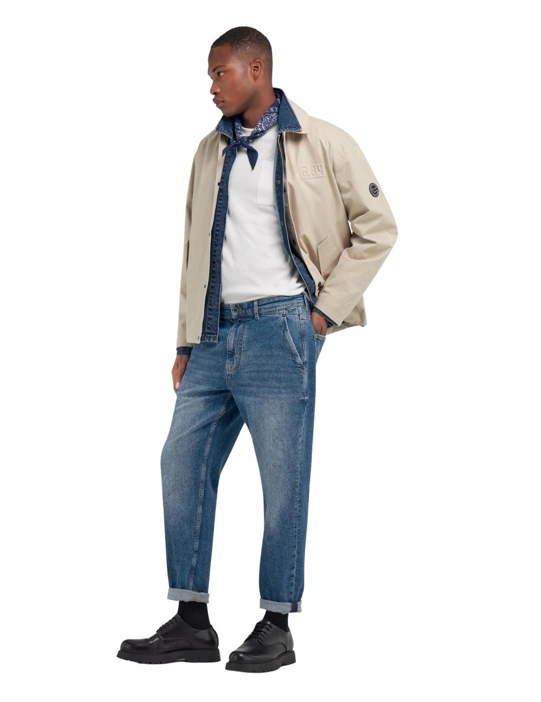 Gas Pantalones hombre Stone Wash Med Tapered fit