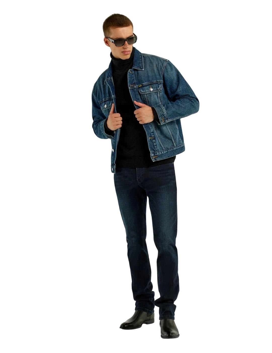 Gas Pantalones hombre Basic Dark Blu Straight fit