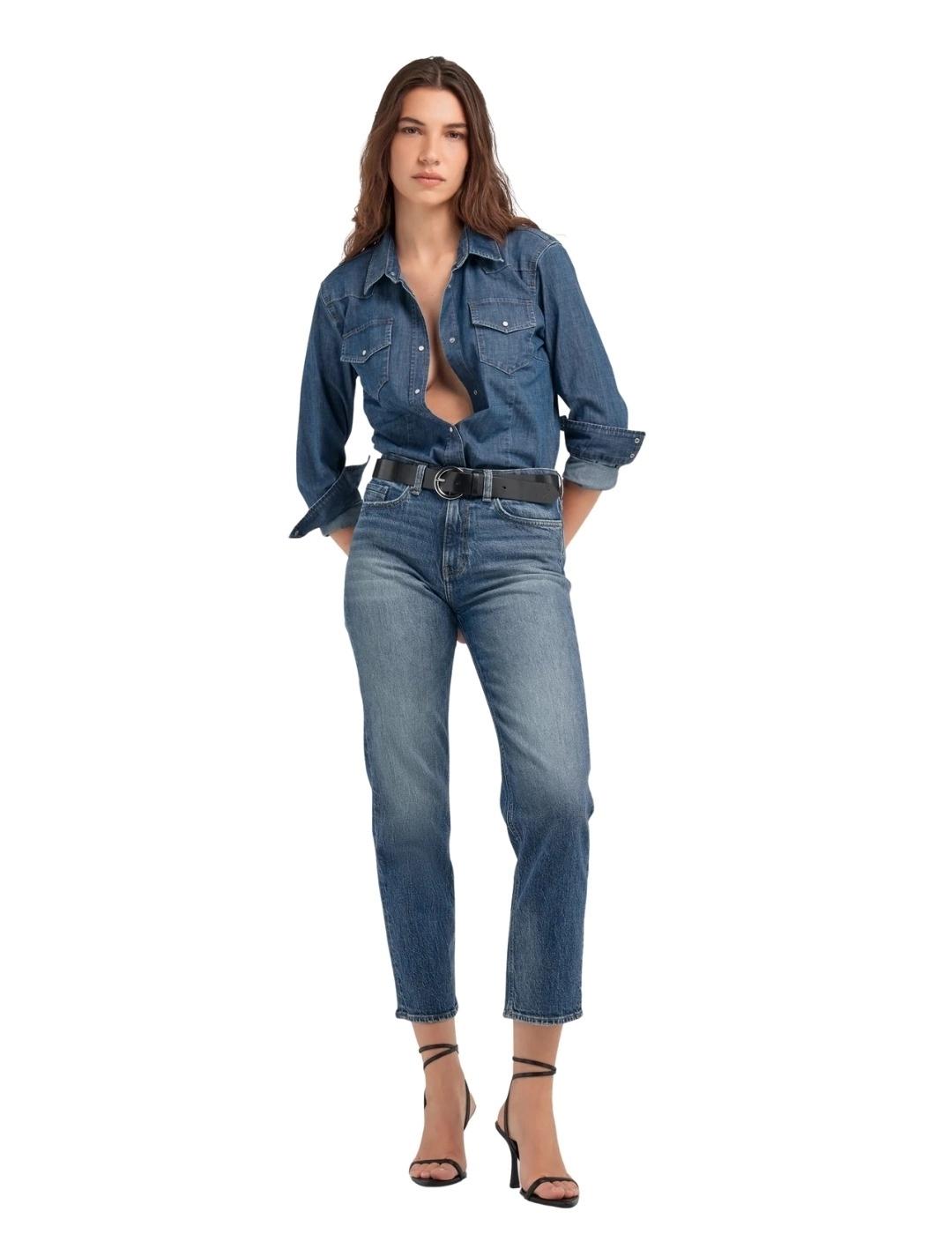Gas Camisa vaquera de mujer Stone Wash Med