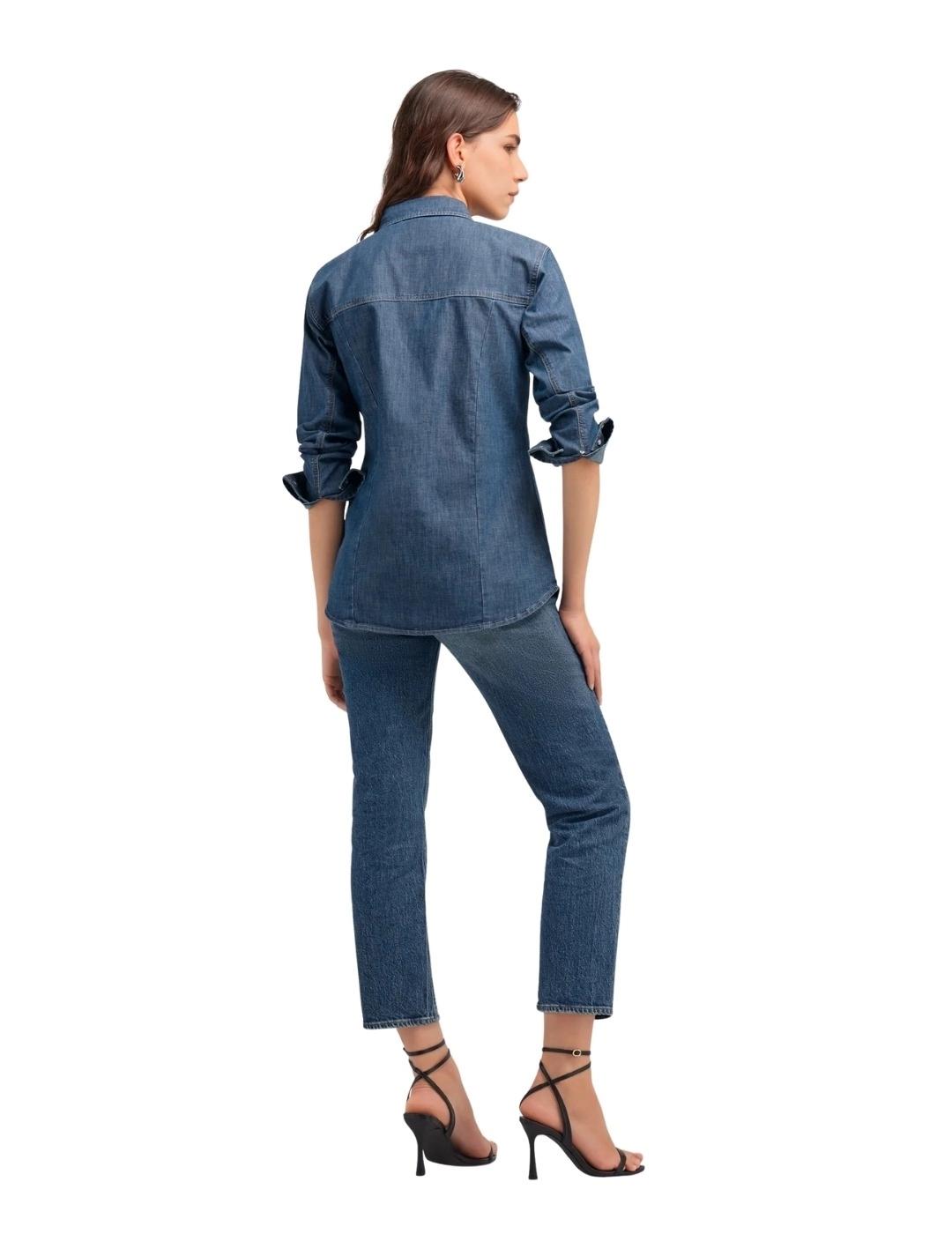 Gas Camisa vaquera de mujer Stone Wash Med