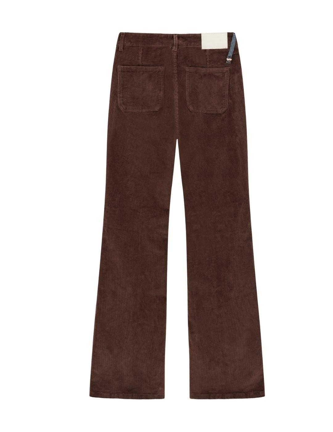 Gas Pantalones Camille Pockets Chocolate Mar mujer