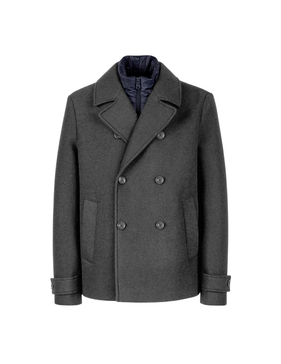 Geox Abrigo Claudio Peacot Gris y azul hombre