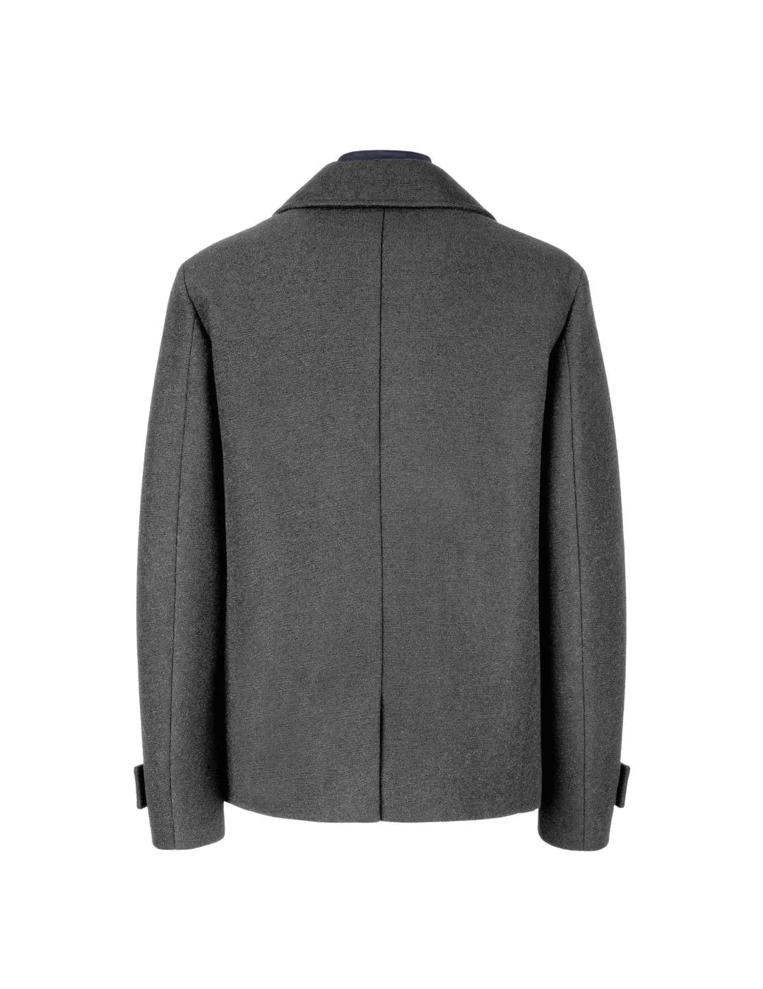 Geox Abrigo Claudio Peacot Gris y azul hombre