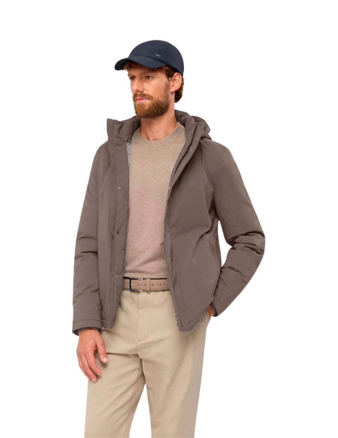 Geox Plumífero corto Aurelio Marrón hombre