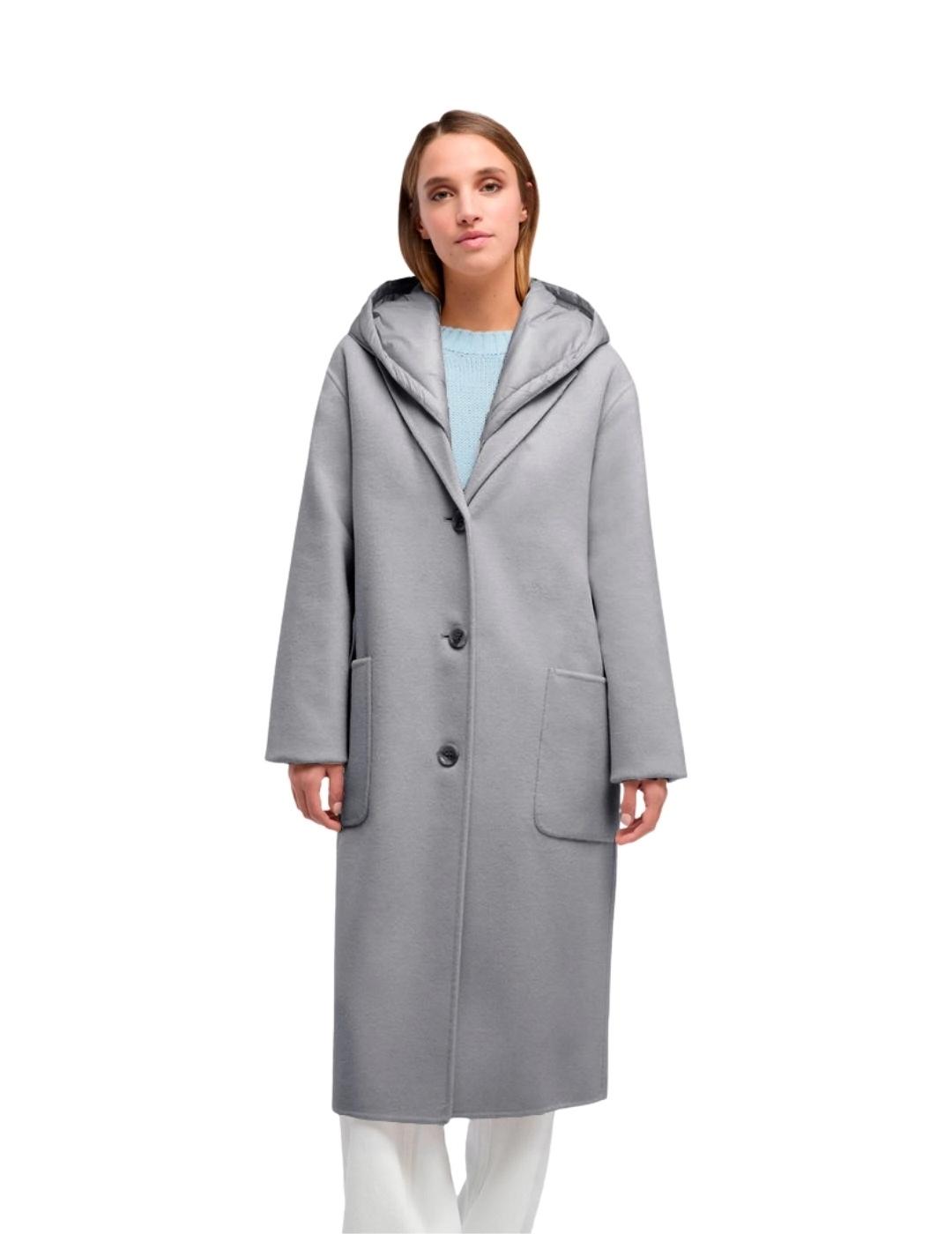 Geox Abrigo Largo Rawelle Gris mujer