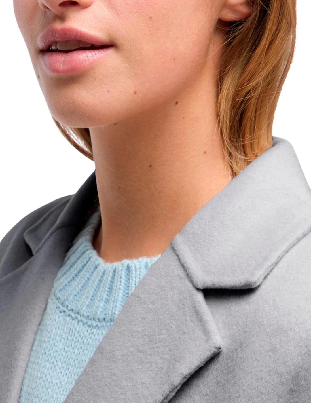 Geox Abrigo Largo Rawelle Gris mujer