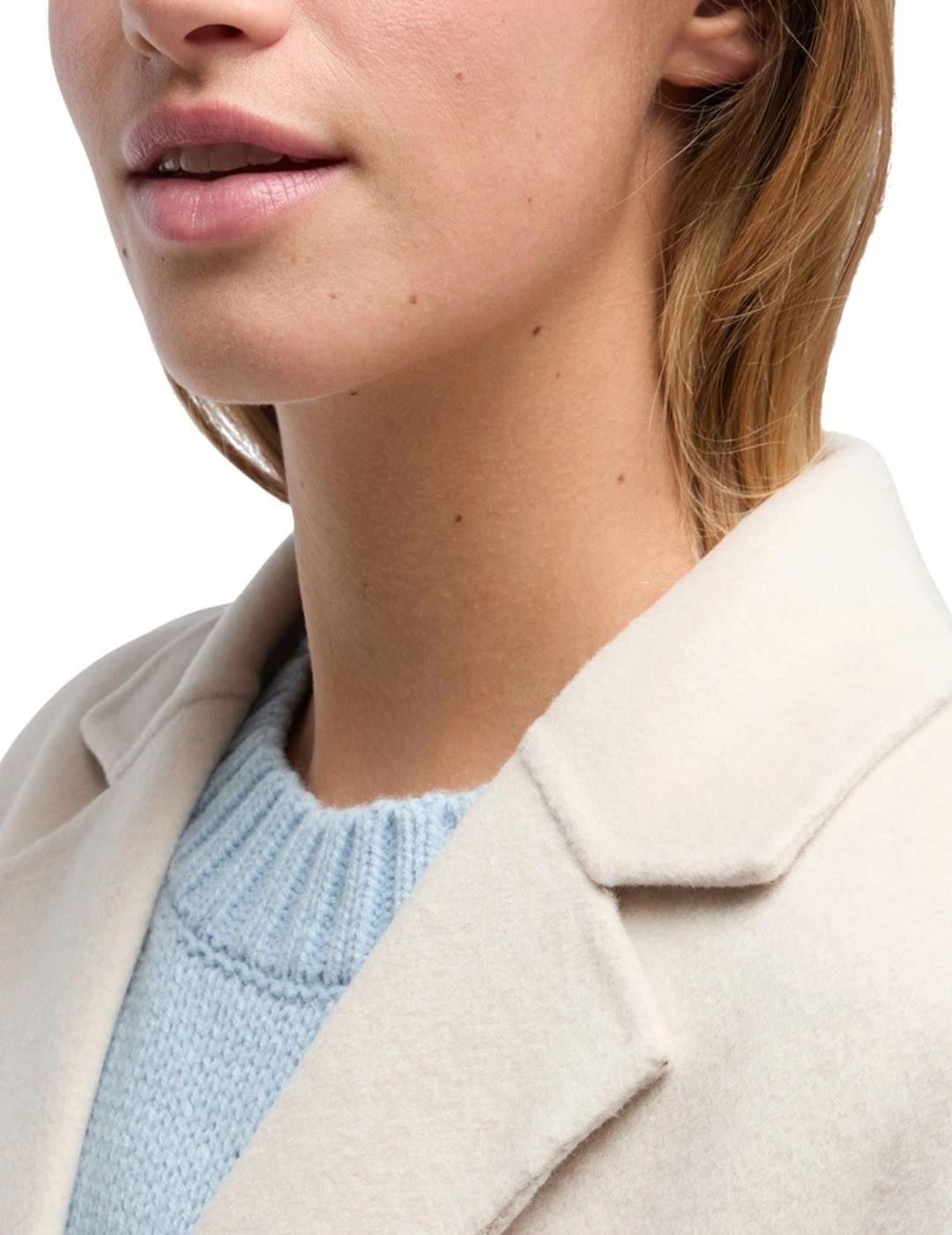 Geox Abrigo Largo Rawelle Beige claro mujer