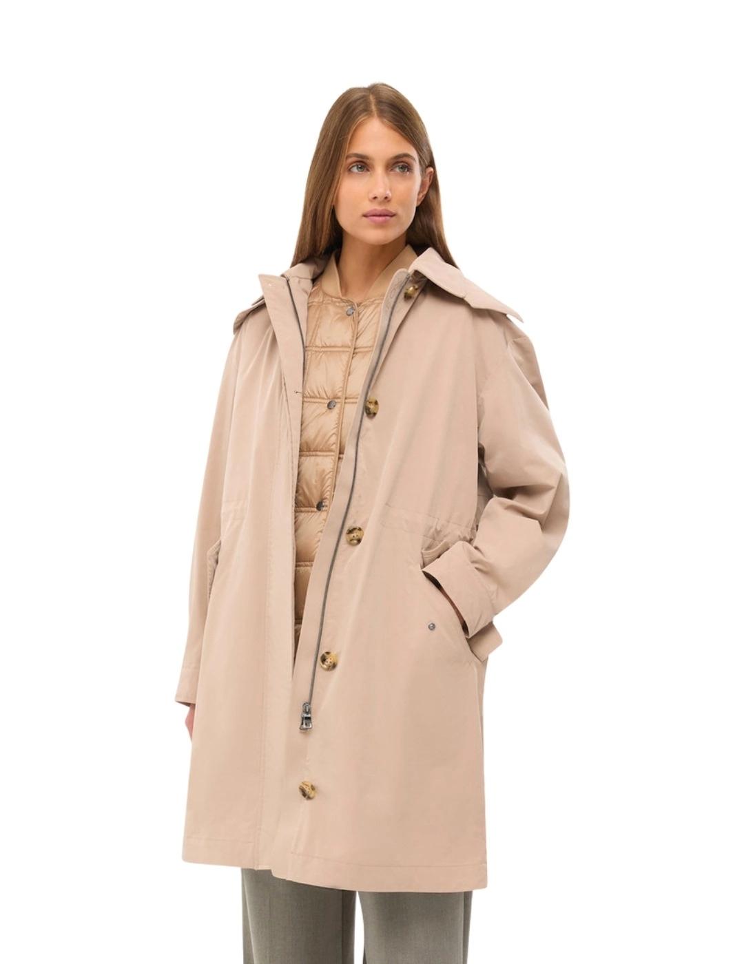 Geox Parka Anyweco Beige mujer