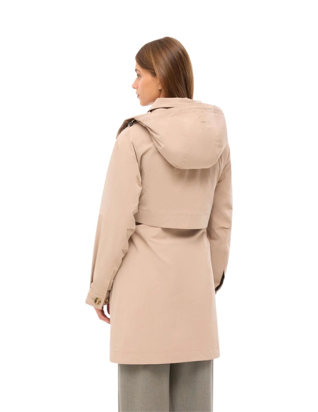 Geox Parka Anyweco Beige mujer