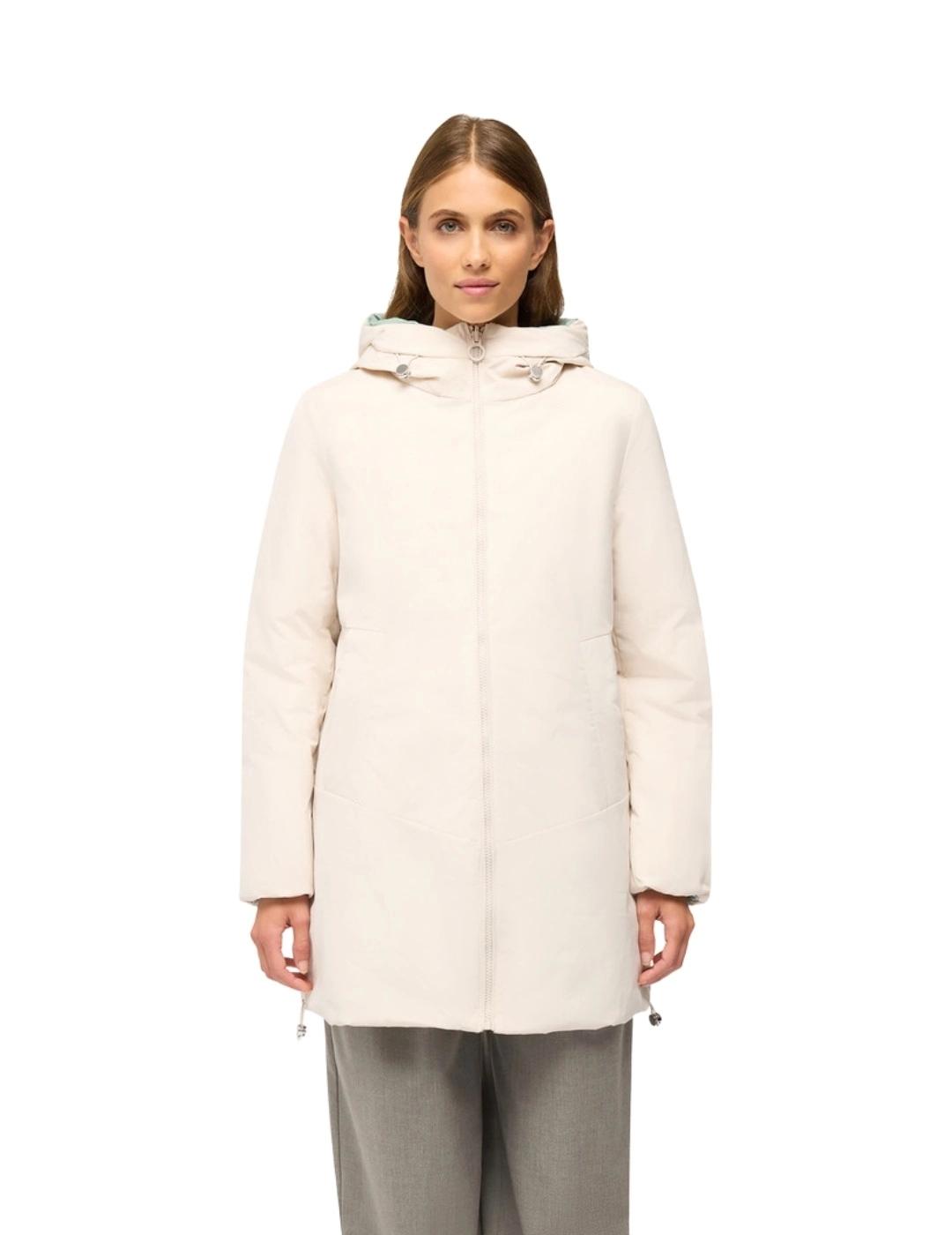 Geox Parka Spherica Reversible Blanca mujer