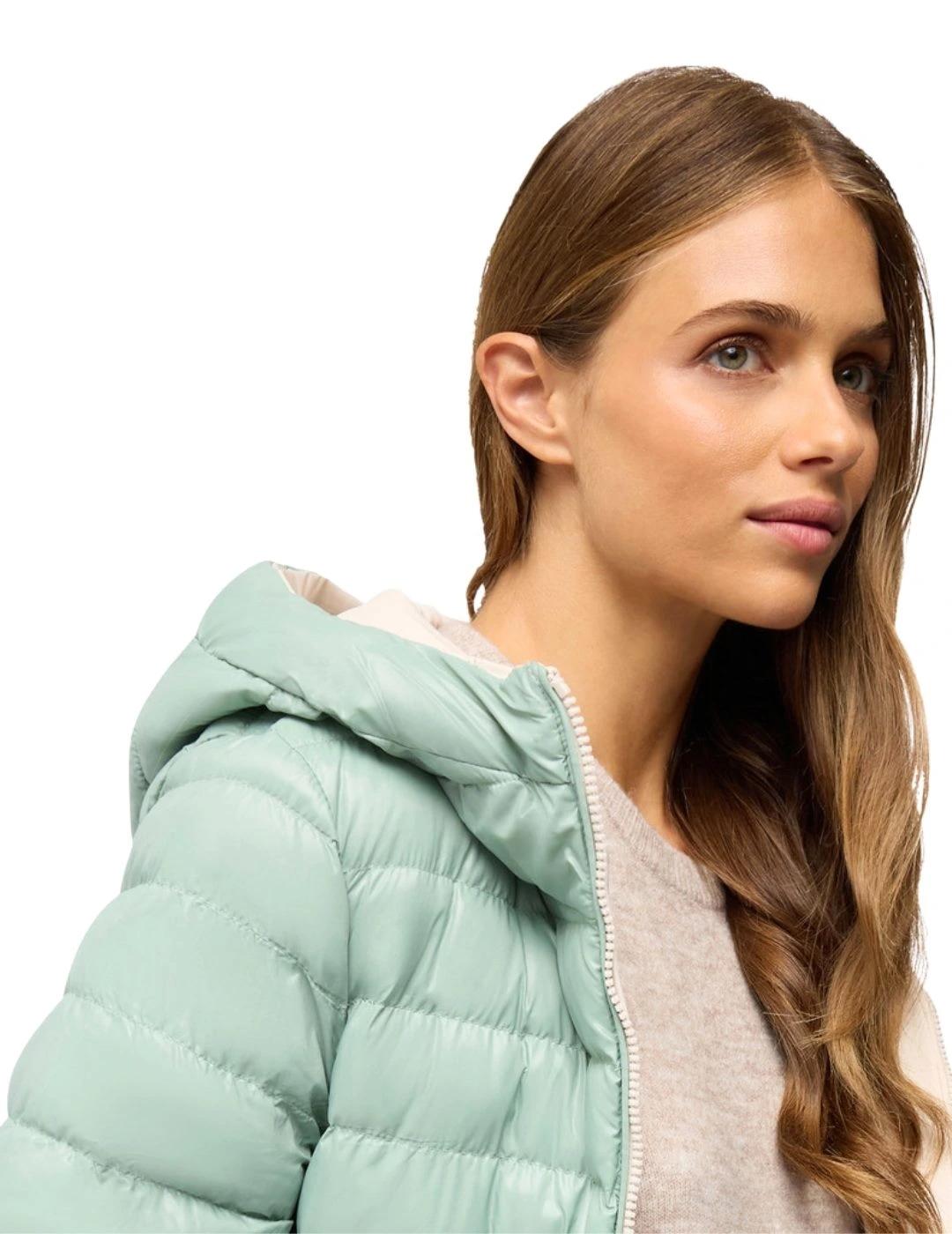 Geox Parka Spherica Reversible Blanca mujer