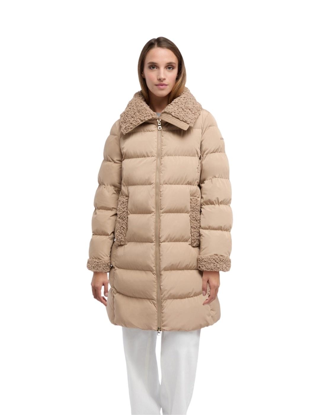 Geox Plumífero Vilde Beige mujer