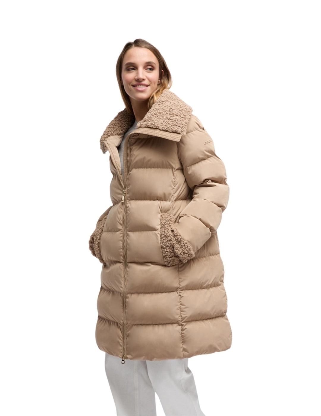Geox Plumífero Vilde Beige mujer