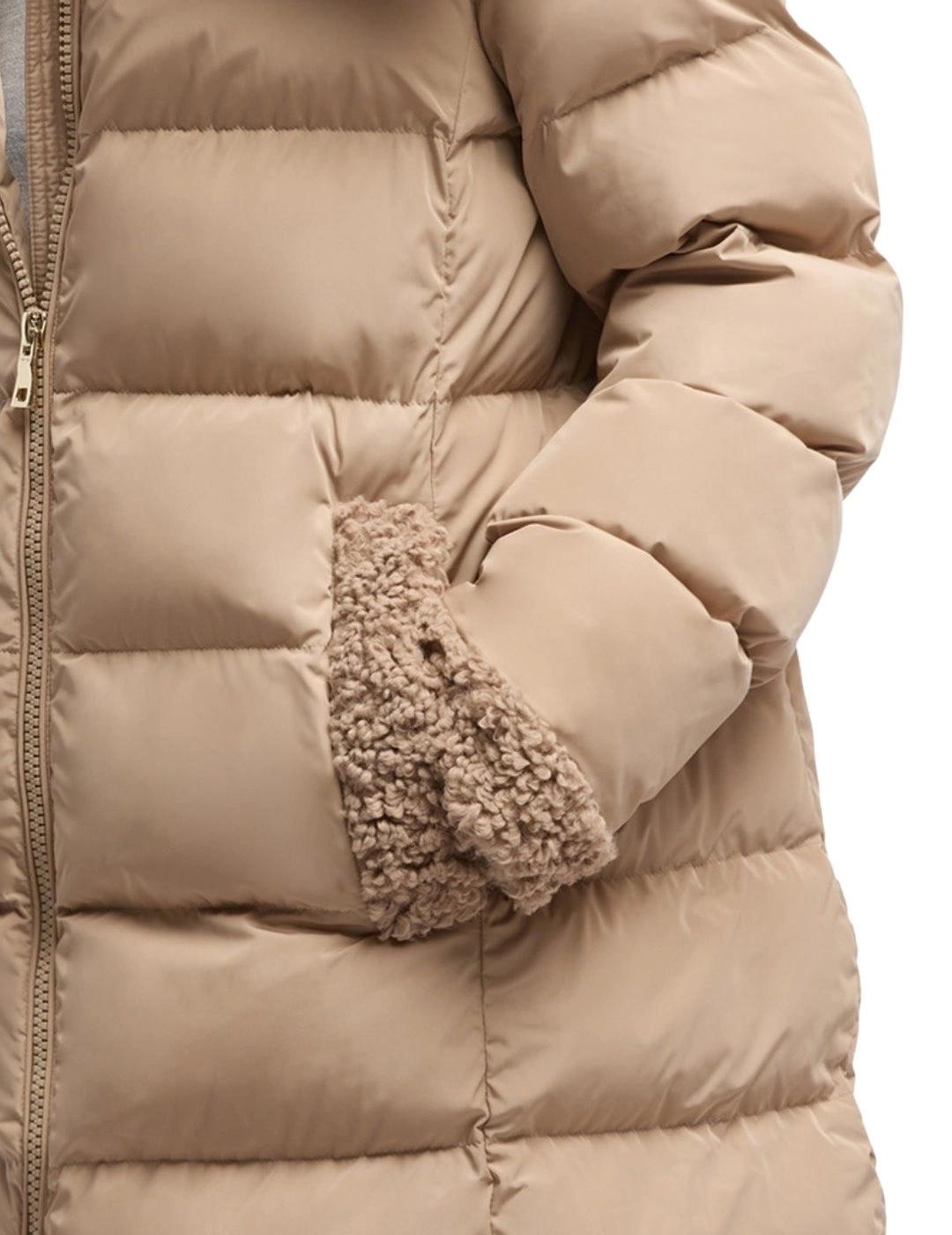 Geox Plumífero Vilde Beige mujer