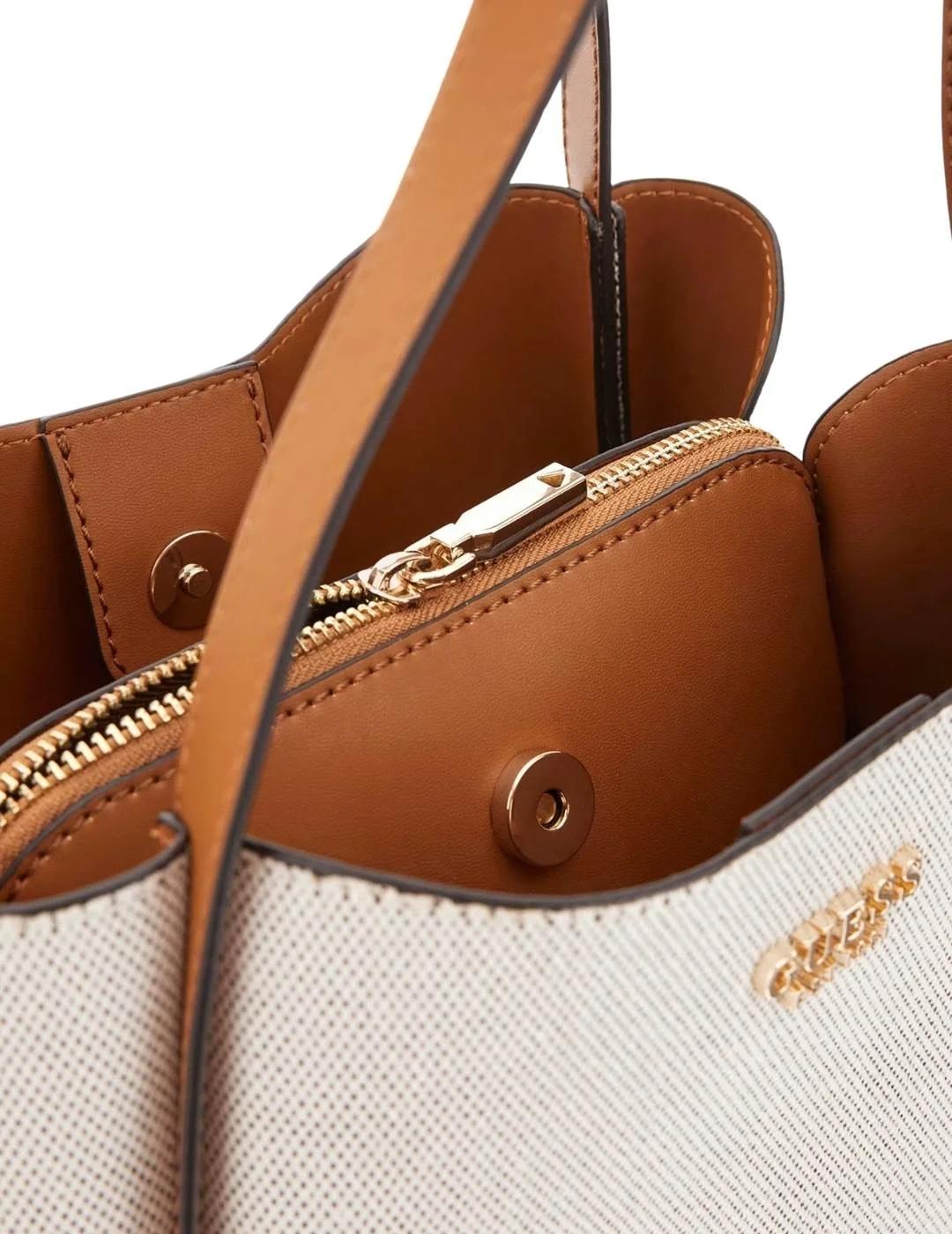 Guess Mini Bolso al hombro Nicolette de lienzo