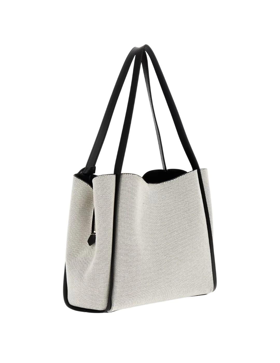 Guess Bolso al hombro Nicolette de lienzo Negro