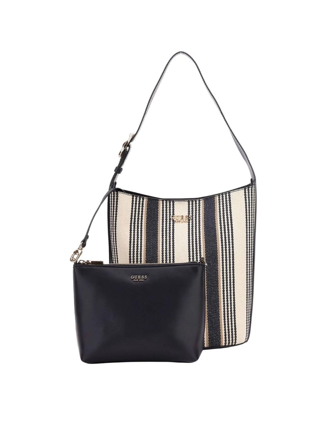 Guess Bolso al hombro Nicolette de lienzo Multi