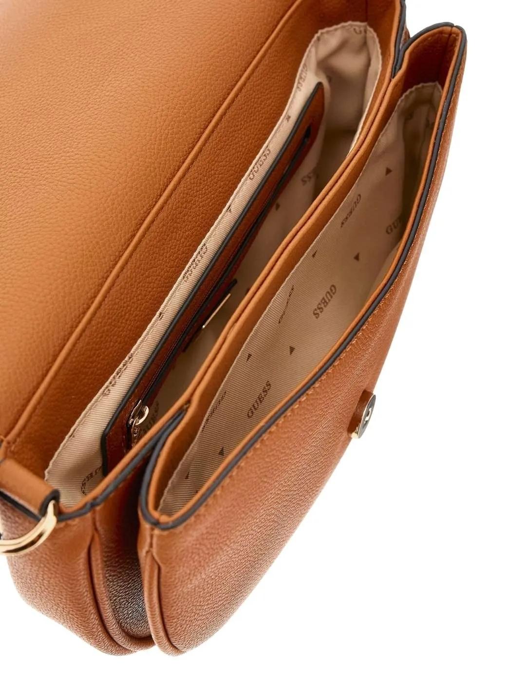 Guess Bolso Calebra Bandolera Marrón