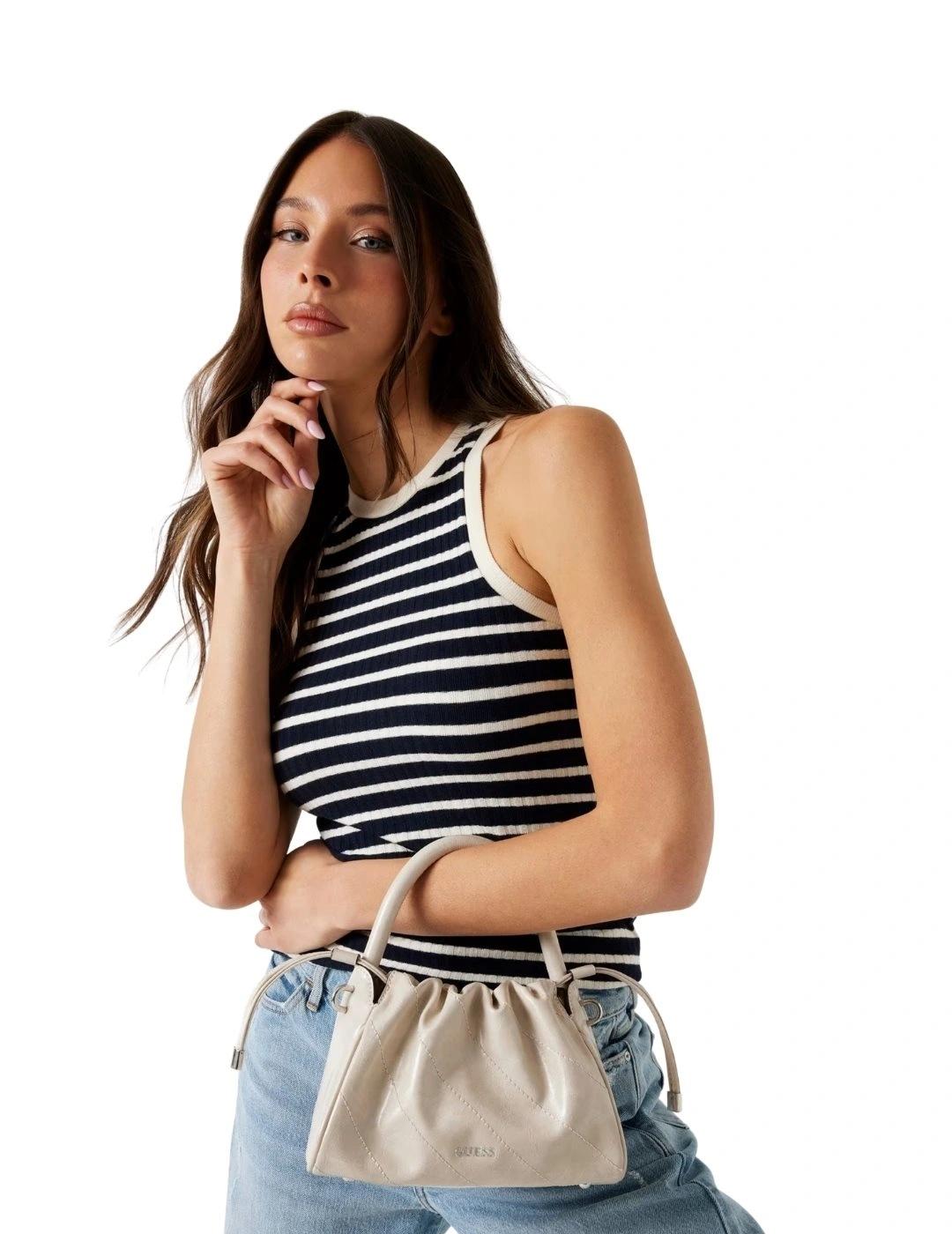 Guess Mini Bolso de mano Amys Crema