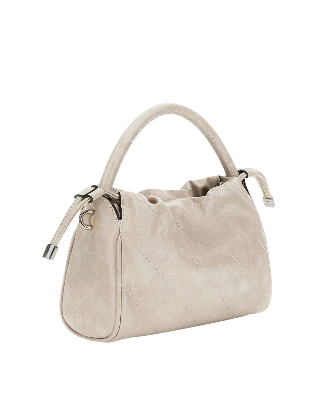 Guess Mini Bolso de mano Amys Crema