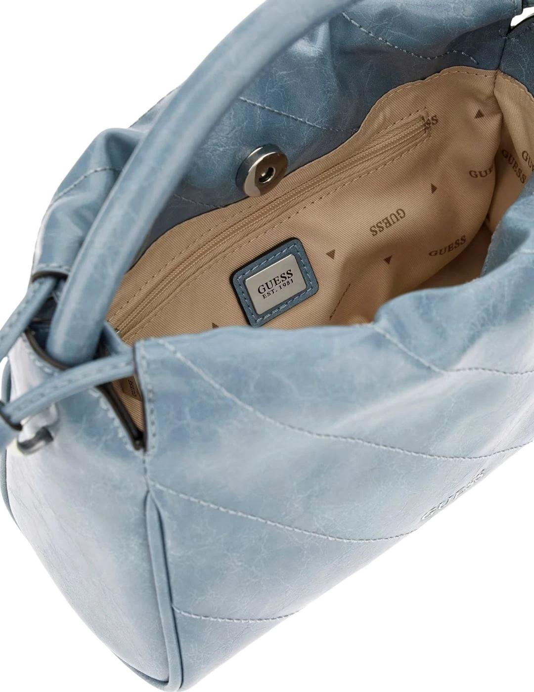 Guess Mini Bolso de mano Amys Azul claro