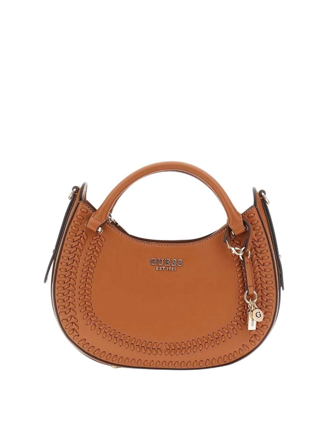 Guess Bolso de mano Tatum con aplicaciones Marrón