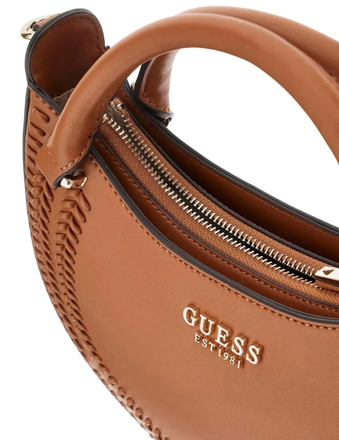 Guess Bolso de mano Tatum con aplicaciones Marrón