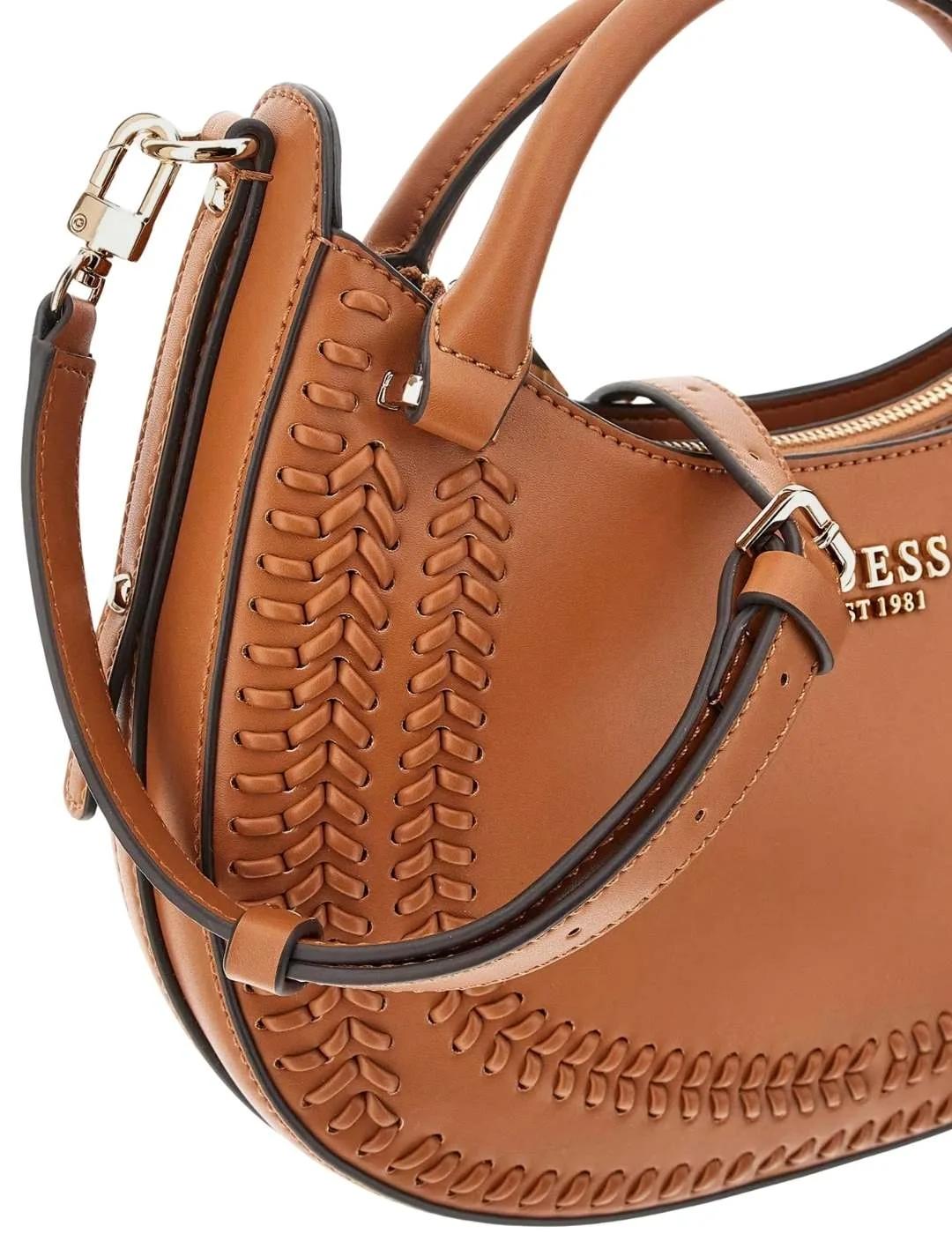 Guess Bolso de mano Tatum con aplicaciones Marrón