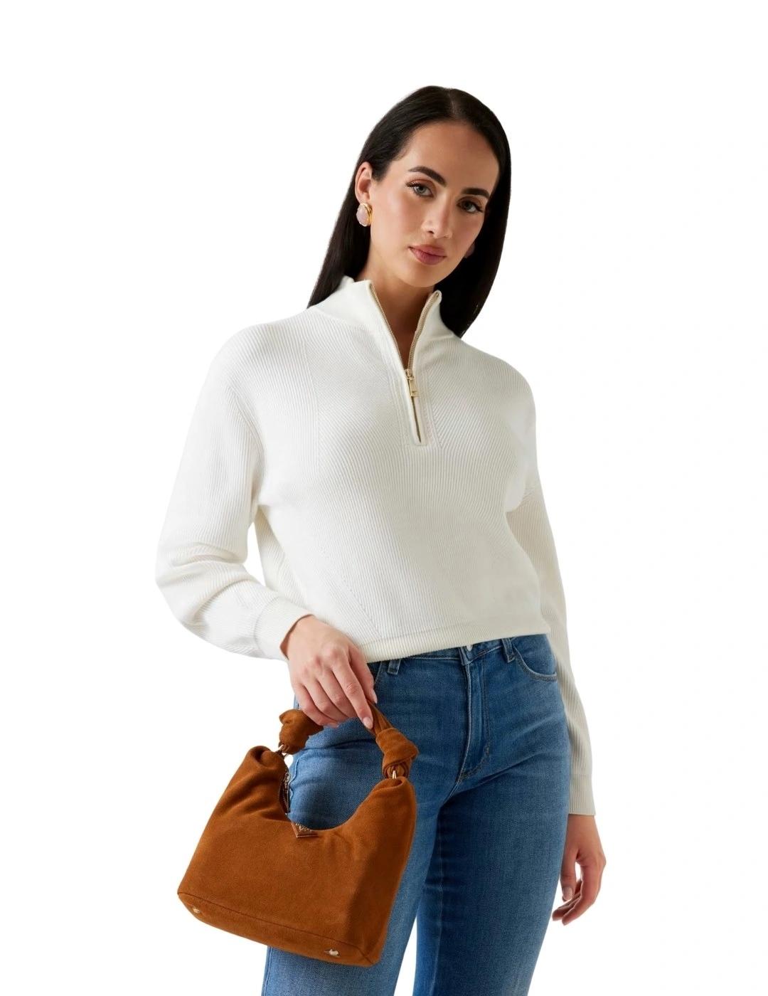 Guess Mini Bolso hobo Isotta de piel Marrón