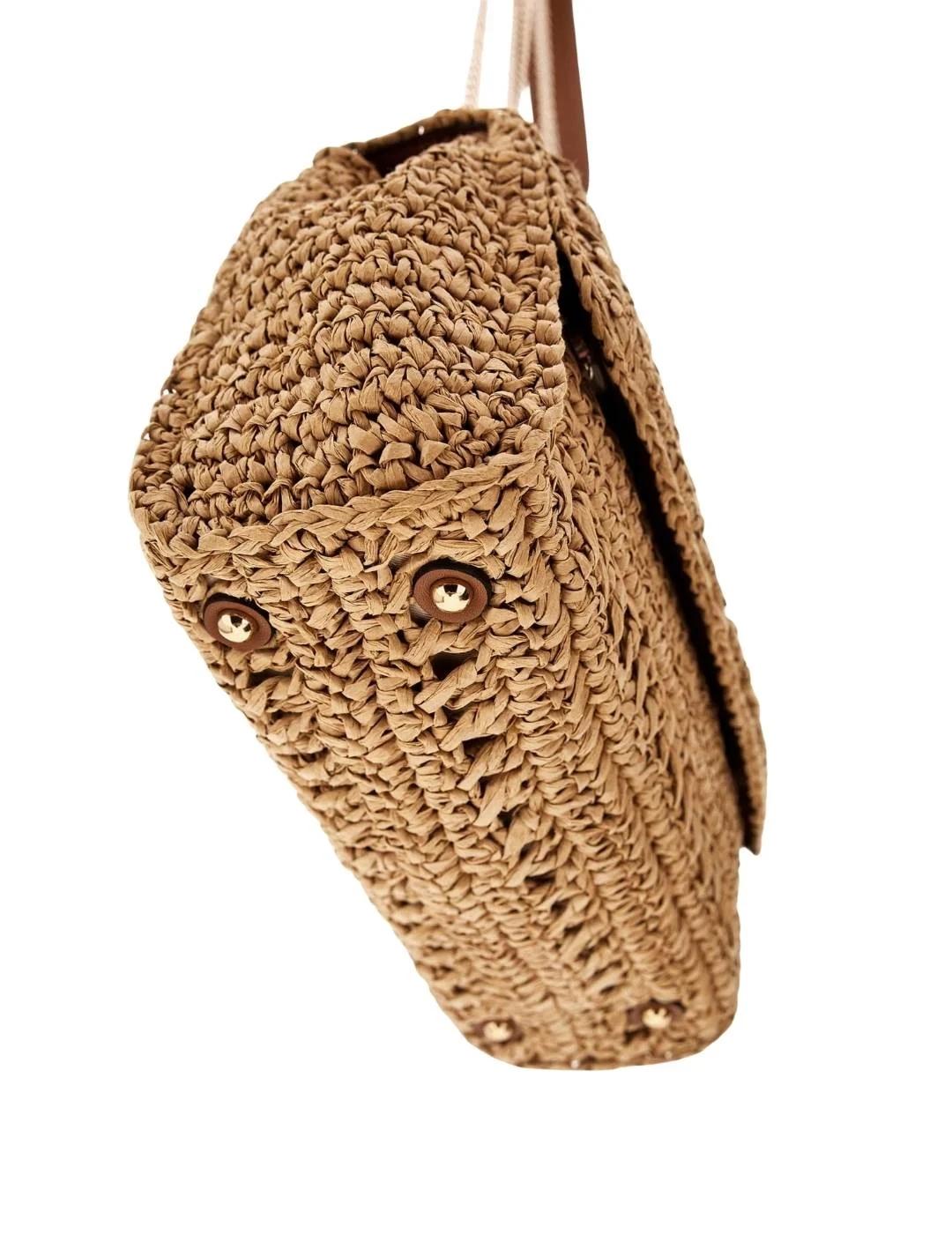 Guess Bolso Bandolera Irene de rafia