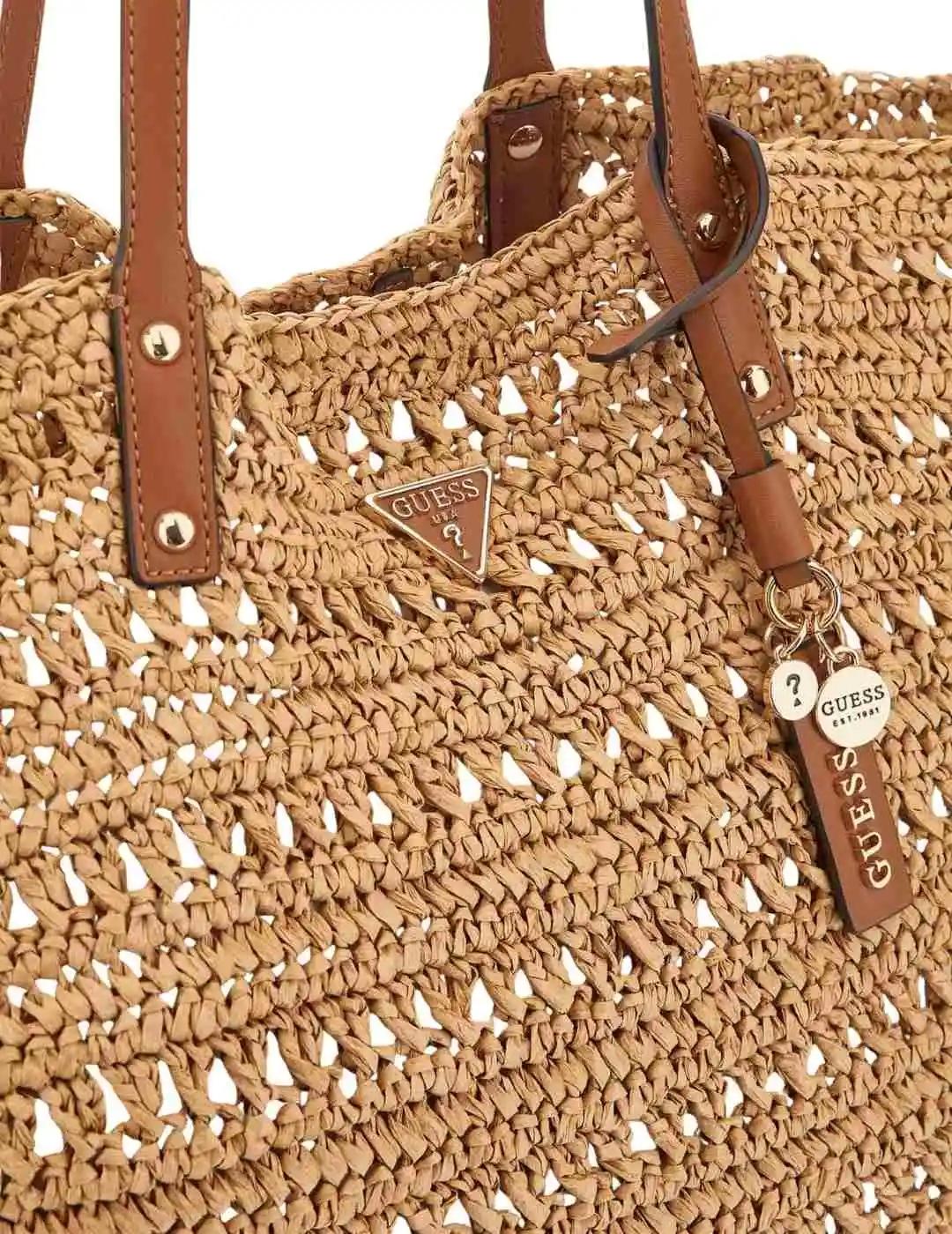Guess Bolso Shopper Irene de rafia