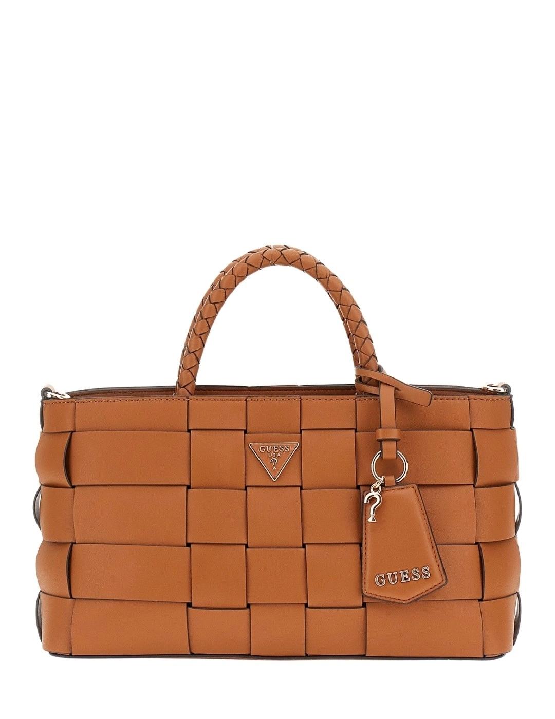 Guess Bolso Satchel Maylee Marrón