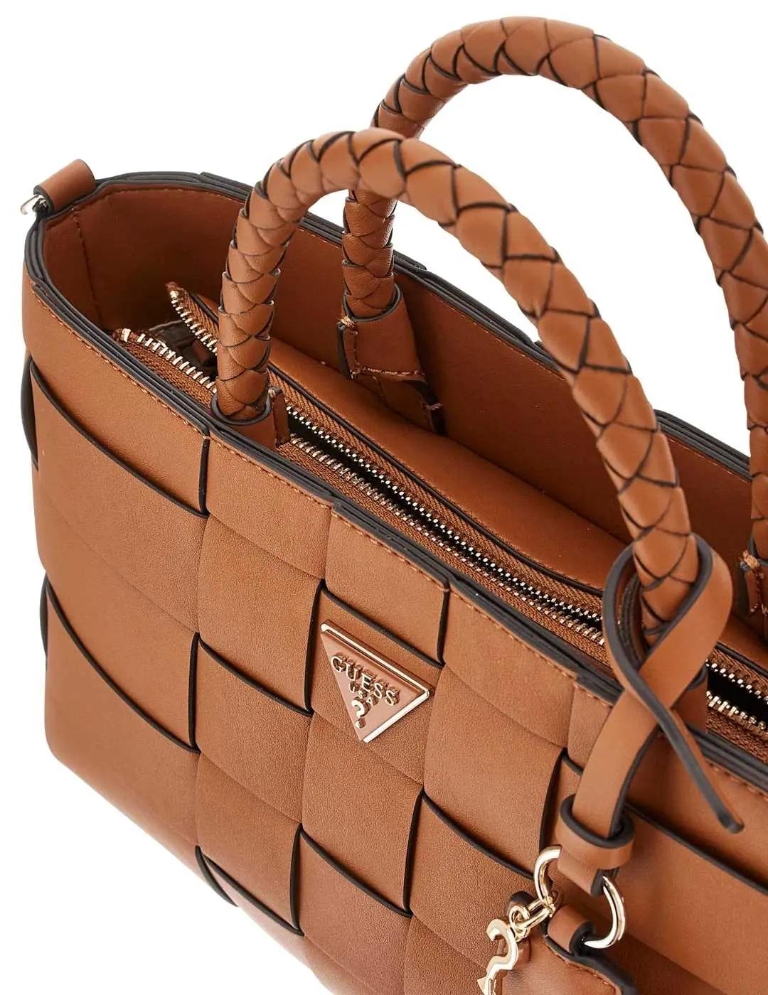 Guess Bolso Satchel Maylee Marrón