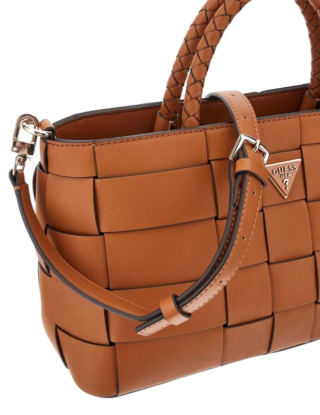 Guess Bolso Satchel Maylee Marrón