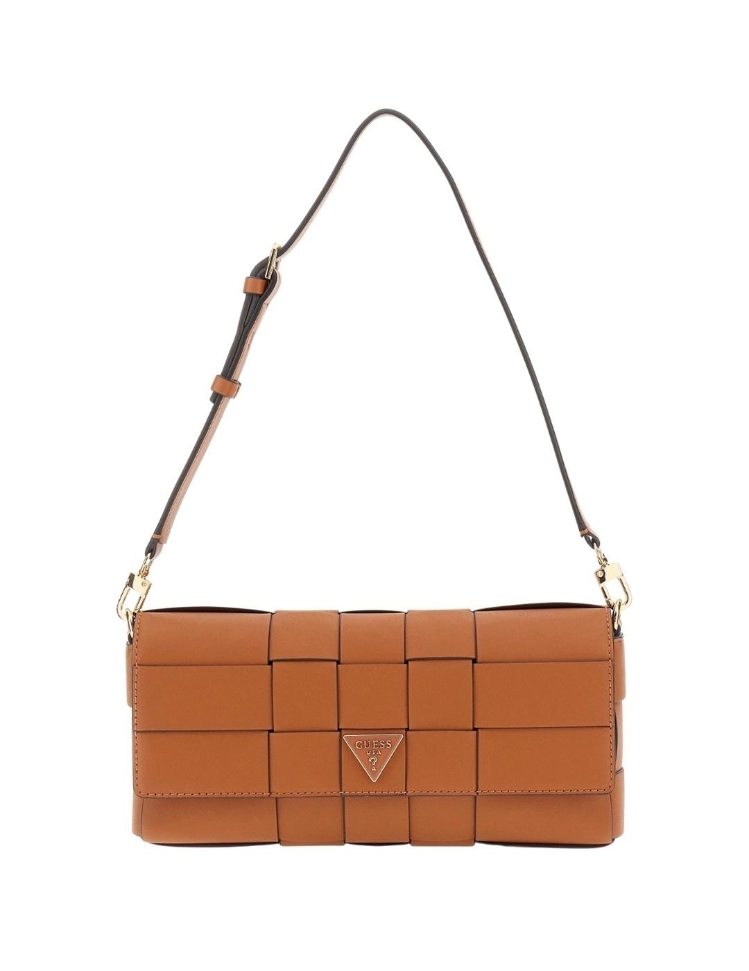 Guess Bolso de hombro Maylee Flap Marrón