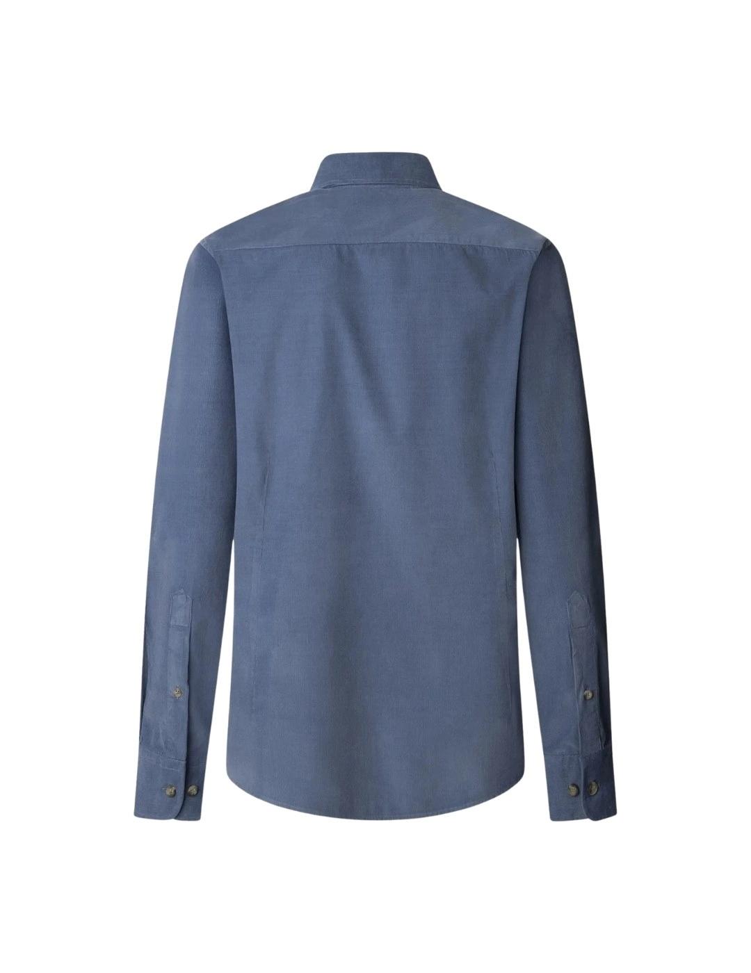 Hackett Camisa de pana canalé fit tailored Azul