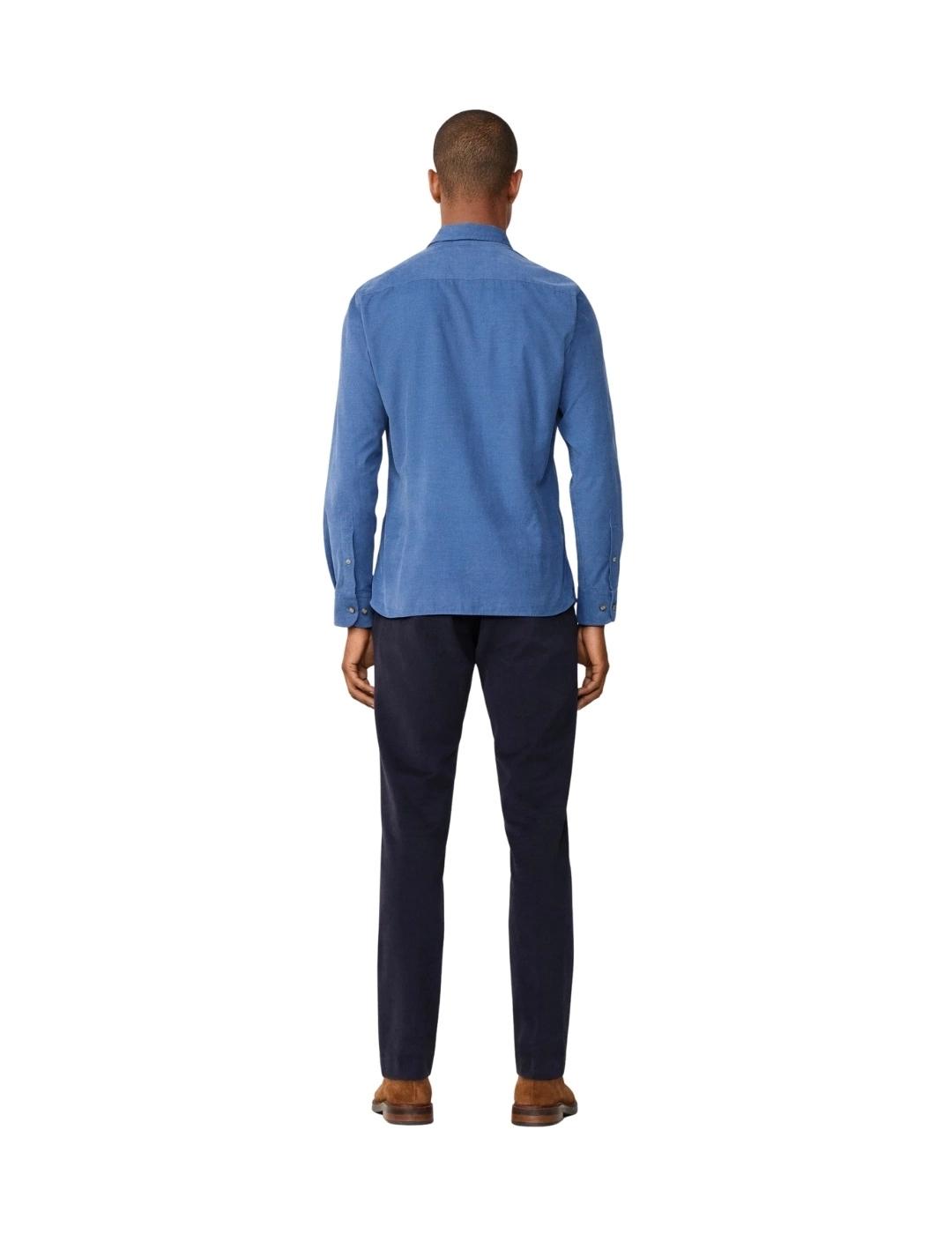 Hackett Camisa de pana canalé fit tailored Azul