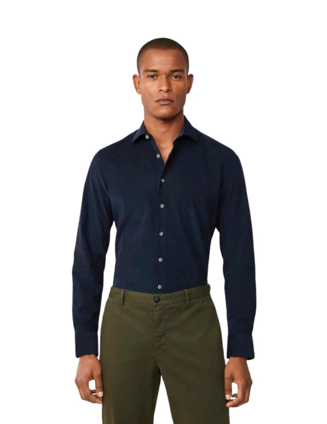 Hackett Camisa Azul medianoche