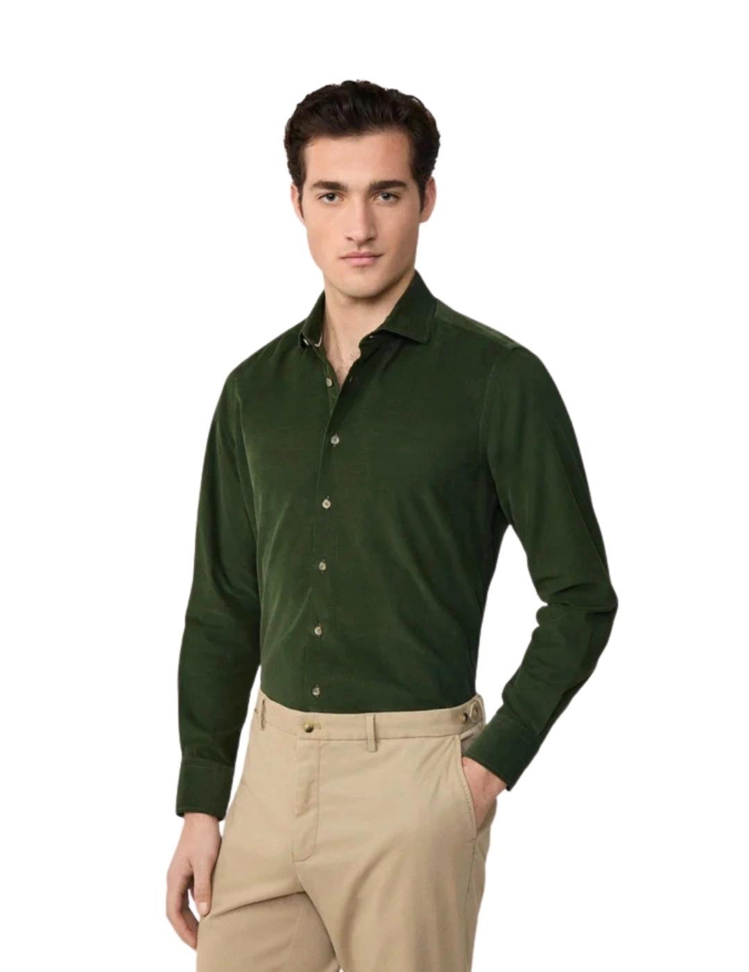 Hackett Camisa Verde oscuro