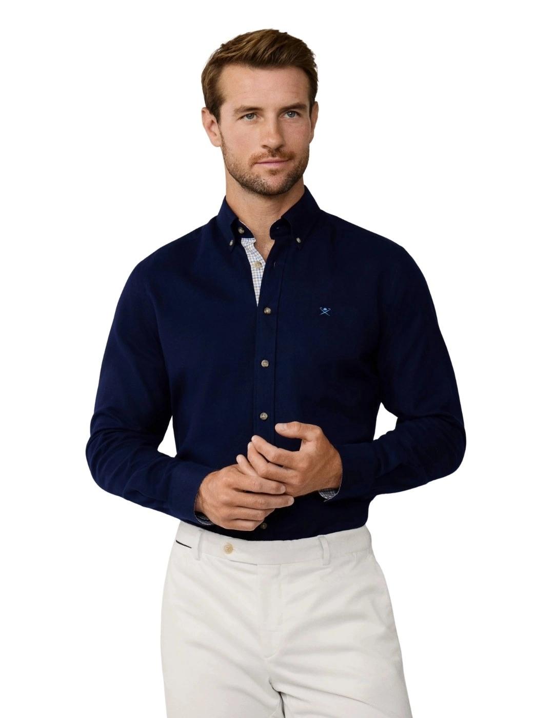 Hackett Camisa de franela Azul marino