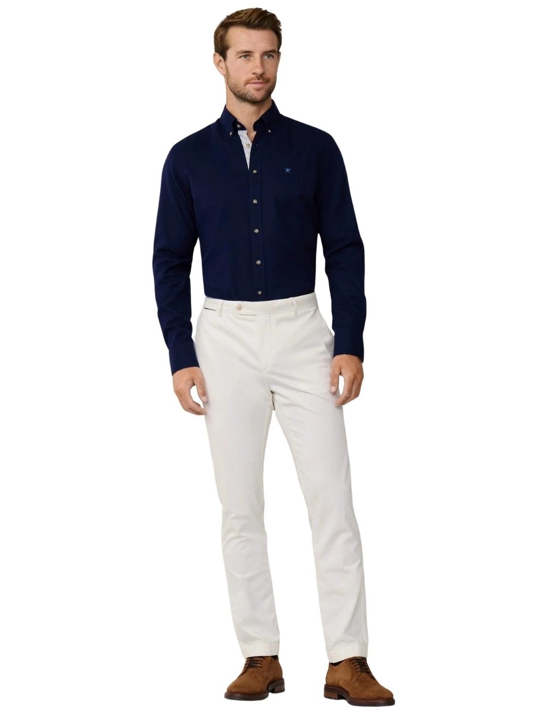 Hackett Camisa de franela Azul marino