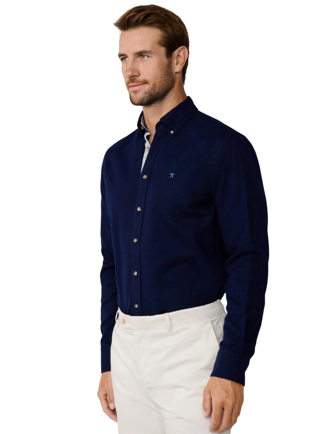 Hackett Camisa de franela Azul marino