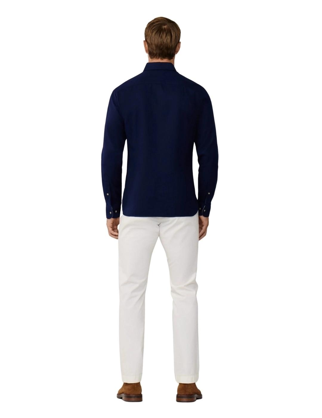 Hackett Camisa de franela Azul marino