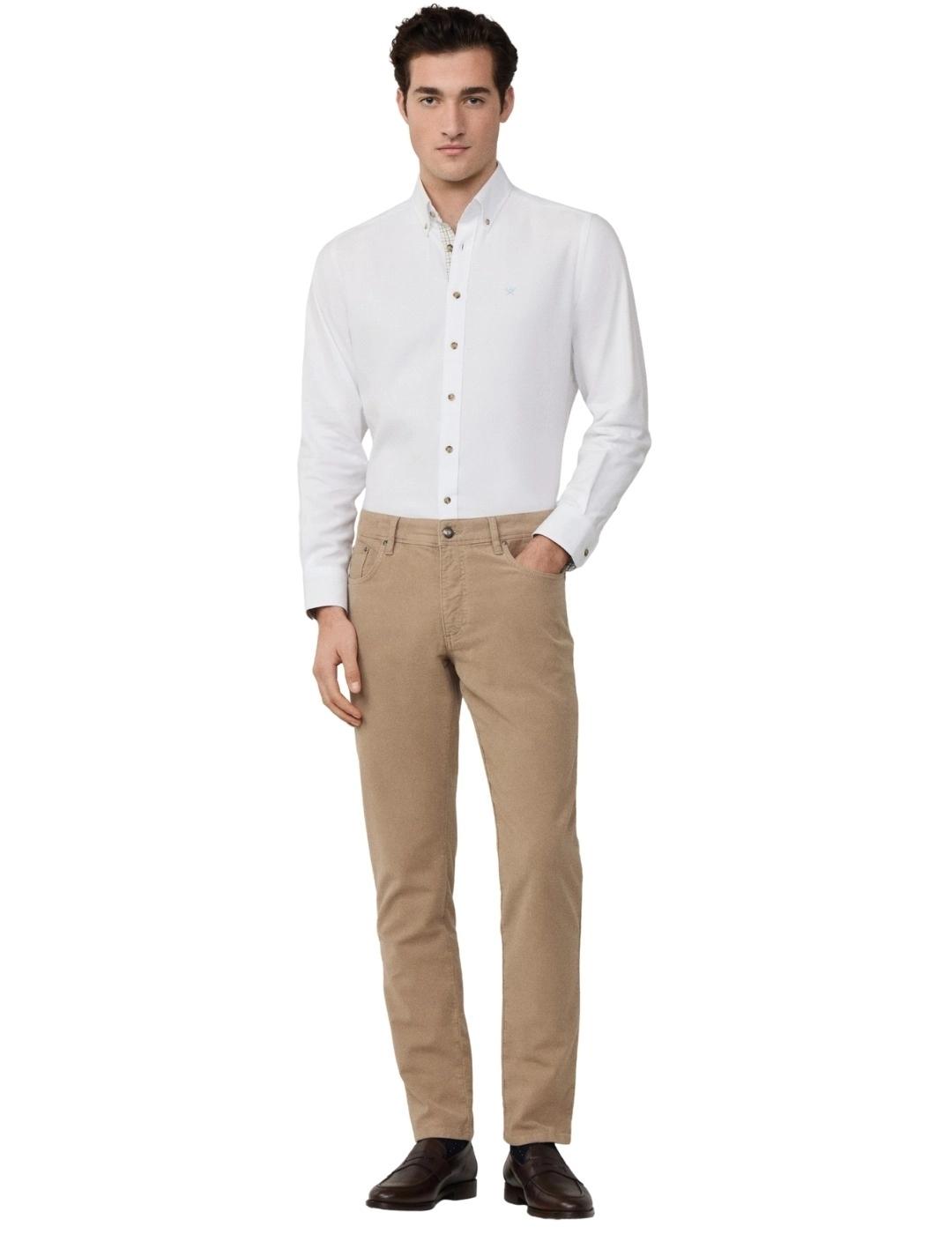 Hackett Camisa de franela Blanca