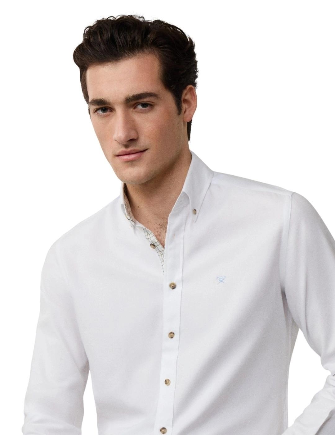 Hackett Camisa de franela Blanca