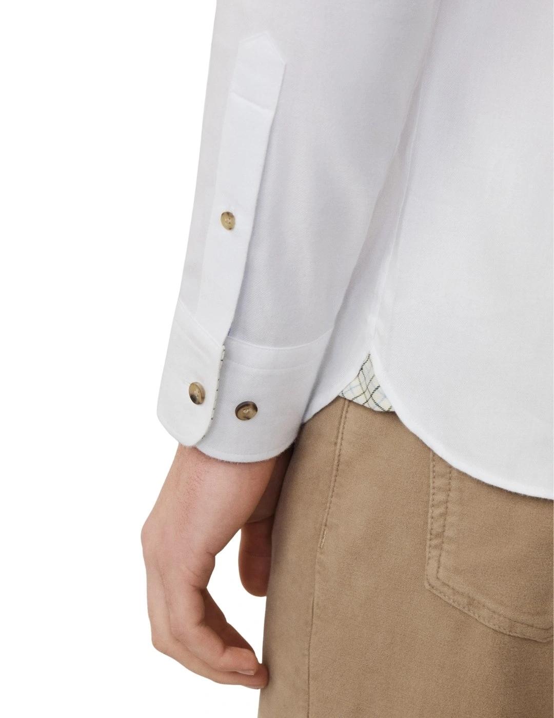 Hackett Camisa de franela Blanca